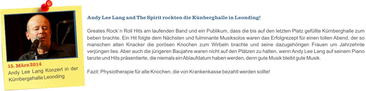 O Fotomagazin / Andy Lee Lang in der Krnberghalle Leonding - 2014